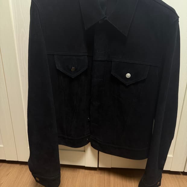 토니웩 스웨이드 가죽 트러커 블랙 L