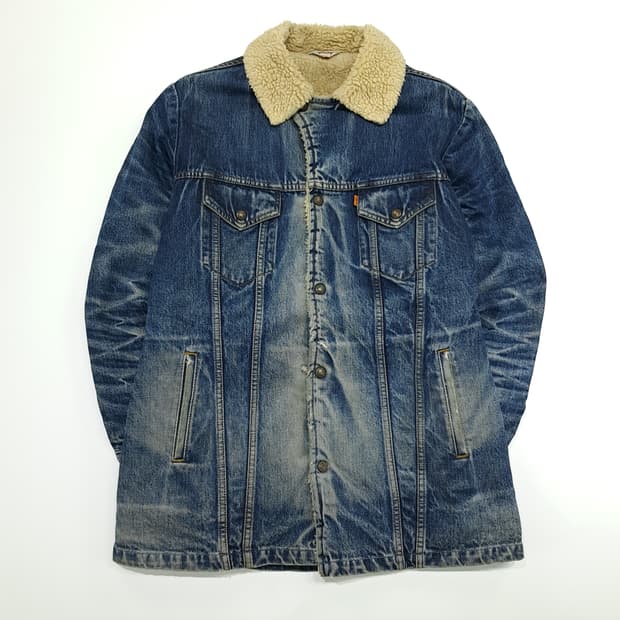 CN972 L 리바이스 오렌지탭 셰르파 데님 코트