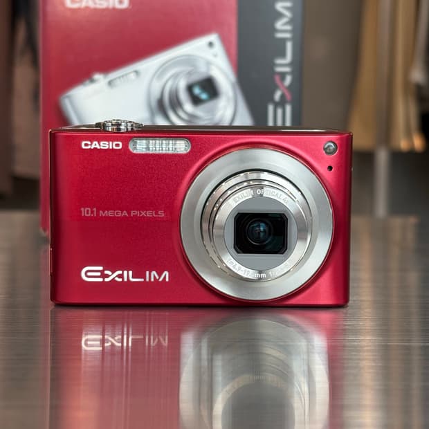 풀박/민트급/날짜표시)카시오 엑슬림 ex-z200 레드 빈티지디카