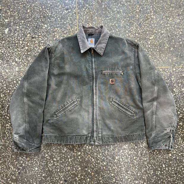 00s USA 칼하트 J97 MOS 샌드스톤 디트로이트 자켓 XL-R