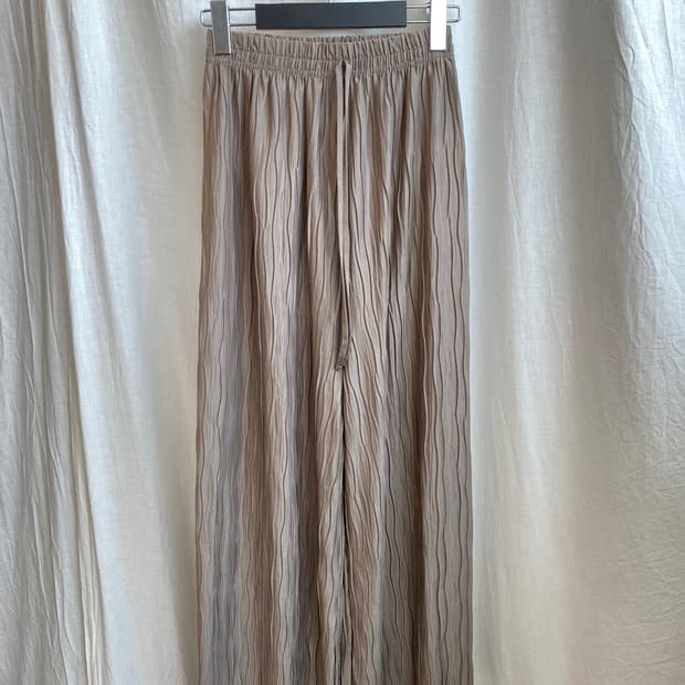 그레이브라운 링클드 밴딩팬츠(F)