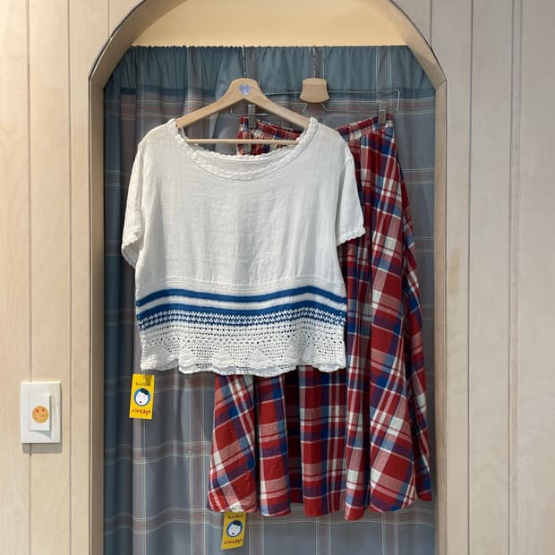 일본빈티지 린넨 블라우스