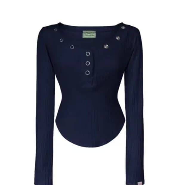 플리즈노팔로우 버니탑 네이비