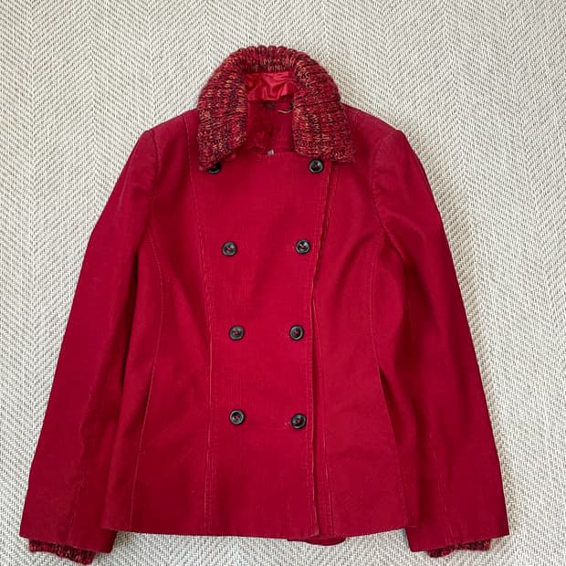 빈티지 코듀로이 더블 버튼 재킷 J03667