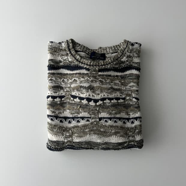 90s 크리스찬 모드 빈티지 케이블 니트