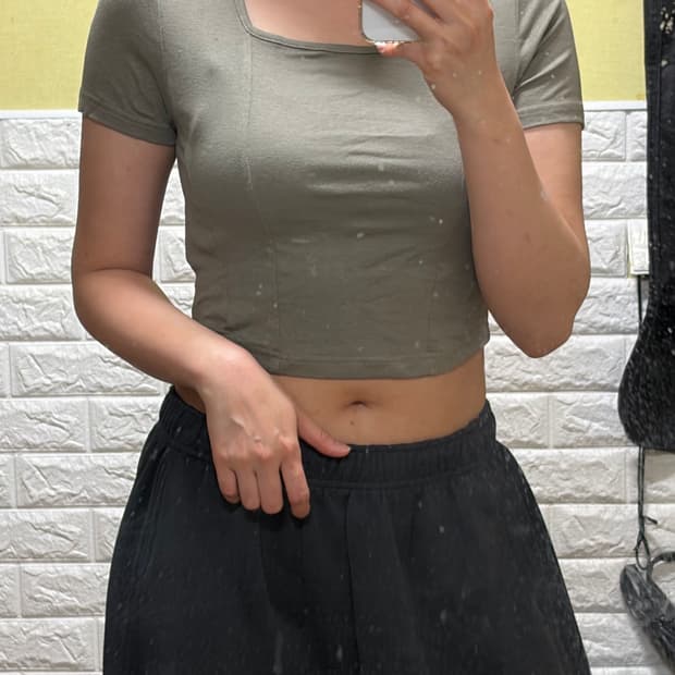 미쏘 크롭 티셔츠