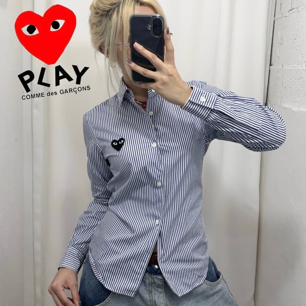 꼼데가르송 스트라이프 셔츠 