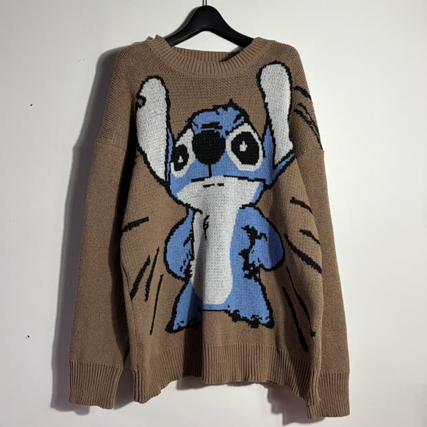 빈티지 디즈니 스티치 캐릭터 니트 (무료배송)