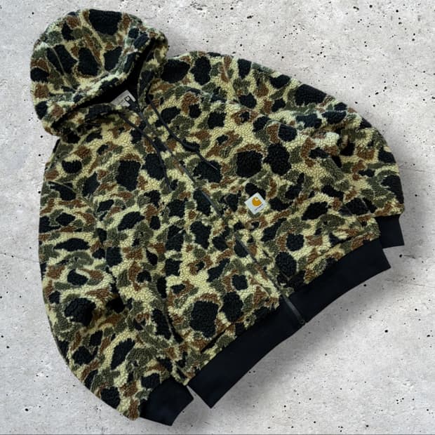 [XL] 칼하트 액티브 라이너 카모 플리스 후드 집업 D877