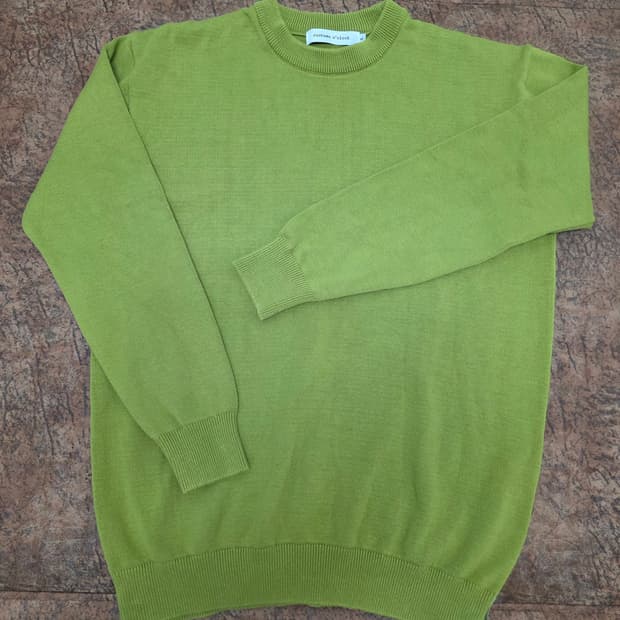 커스텀어클락 라운드넥 코튼 니트