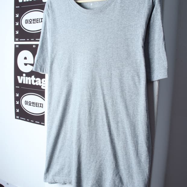 (L-XL) 나이키 반팔 티셔츠 그레이 무지 기본-H3H33684