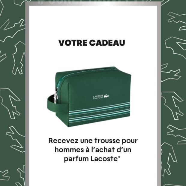 라코스테 퍼퓸 핸들 파우치 기프트 그린