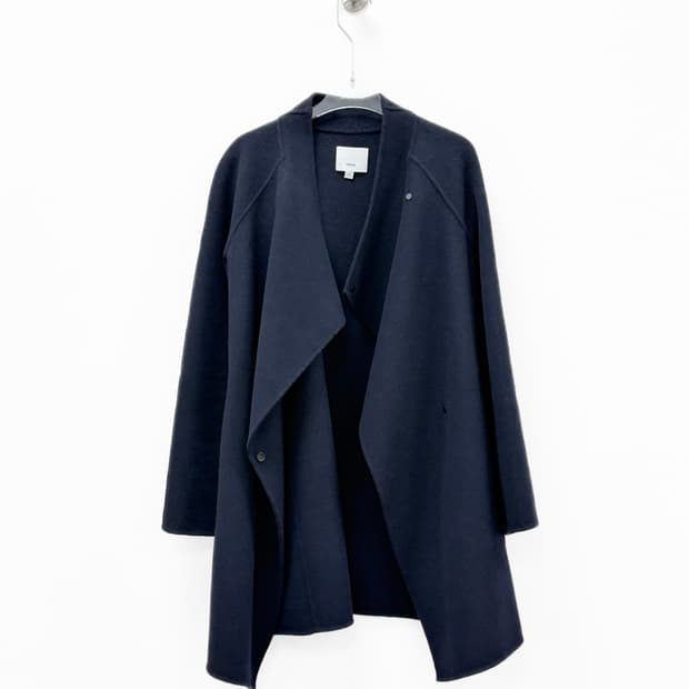 빈스 울 블렌드 드레이프 코트