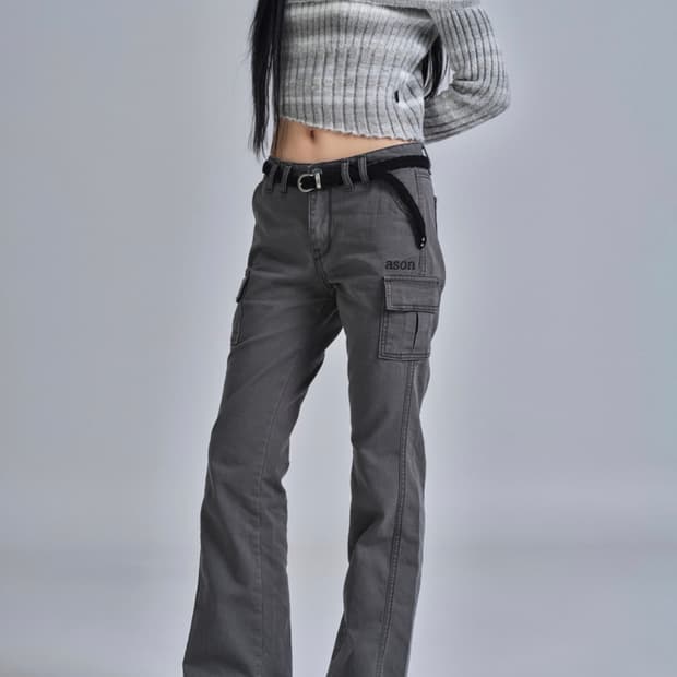 애즈온 MINUTES CARGO PANTS 차콜 M