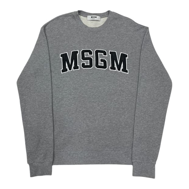 MSGM 로고 스웻셔츠 맨투맨 그레이 S