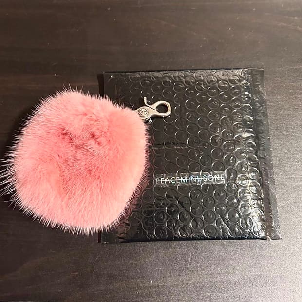 피마원 밍크 퍼 케이스 핑크