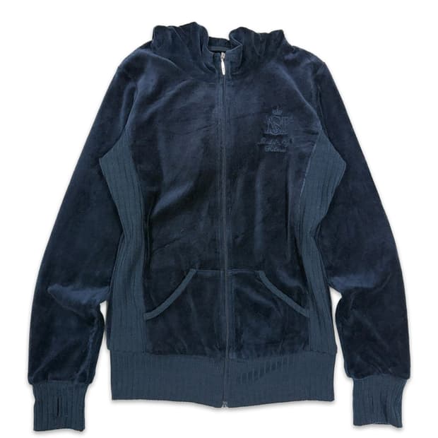 빈티지 네이비 벨뱃 갸루 후드집업