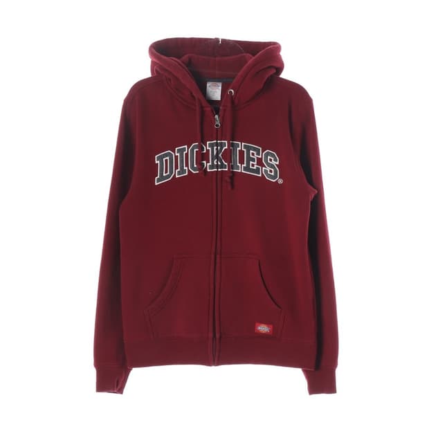 디키즈 빅로고 버건디 기모 후드 집업 XS