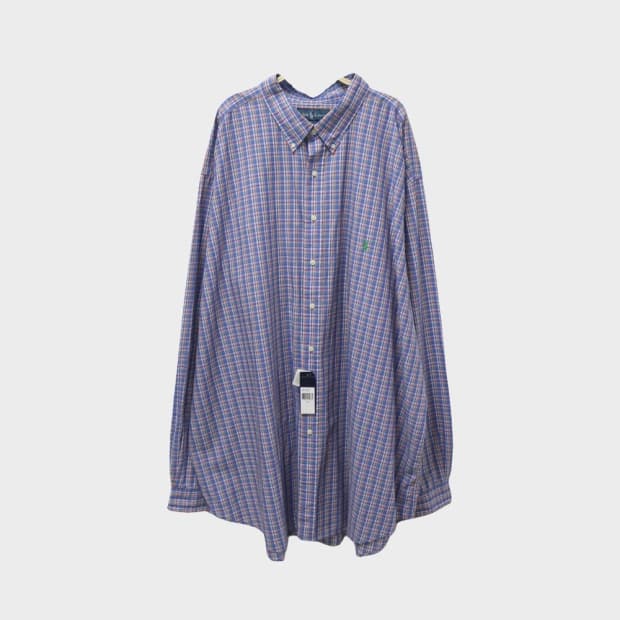 [미사용품] 폴로 랄프로렌 체크 카라 셔츠 66112