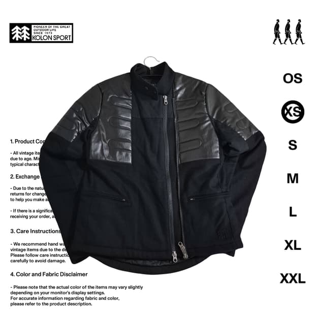 코오롱스포츠 레더믹스 자켓 90사이즈