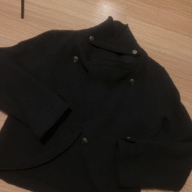 빈티지 하이넥 숏코트 