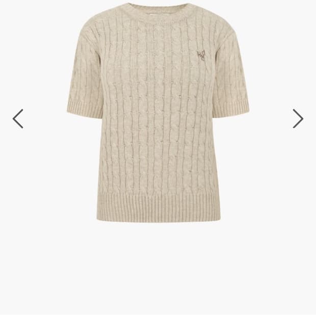 드파운드 베이지 니트반팔