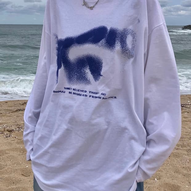 [unisex] 시오코 버브 긴팔티 화이트