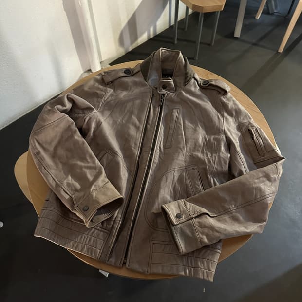 vintage lamskin leather jacket