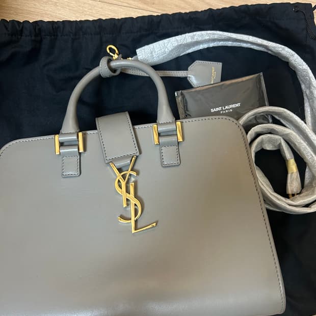 생로랑 카바스백 미니 그레이