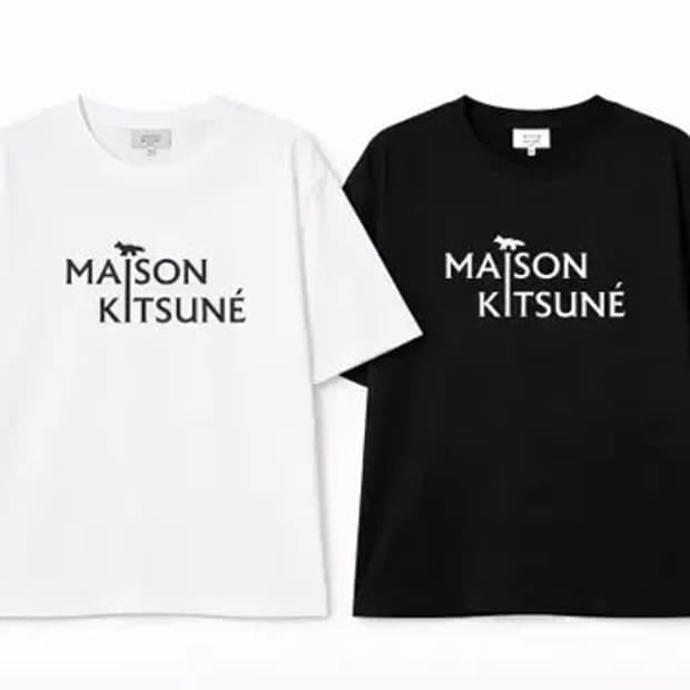 메종키츠네 반팔티 블랙/화이트