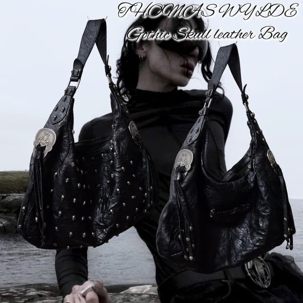 THOMAS WYLDE Gothic Skull leather Bag