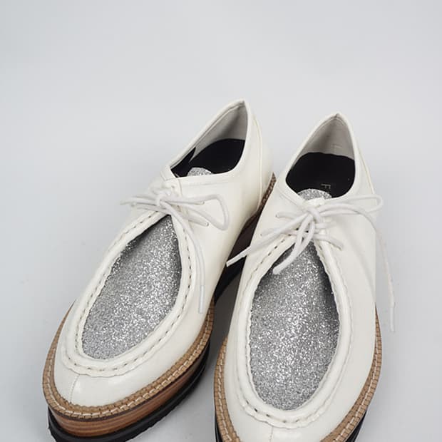 FLAG glitter panel platform shoes