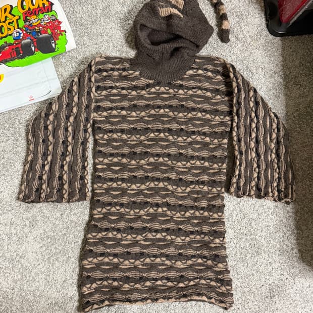 버나드윌헴 알파카 울 후드 니트