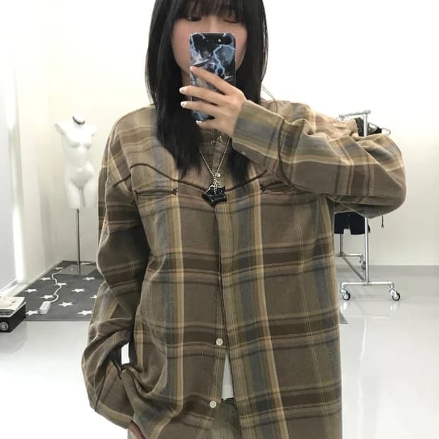 니코앤드 X 팬들턴 단추 디테일 셔츠 