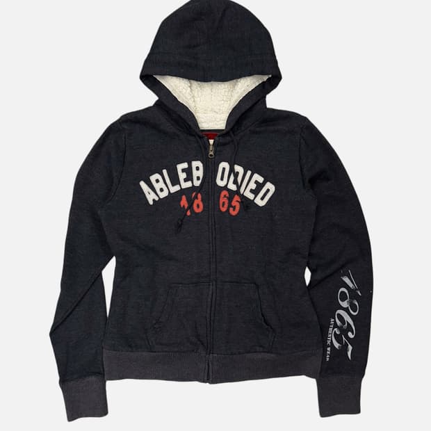 fleece linning hood zip-up
