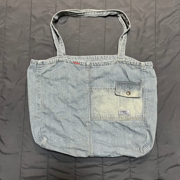 OGARP 히코리 스트라이프 데님 에코백