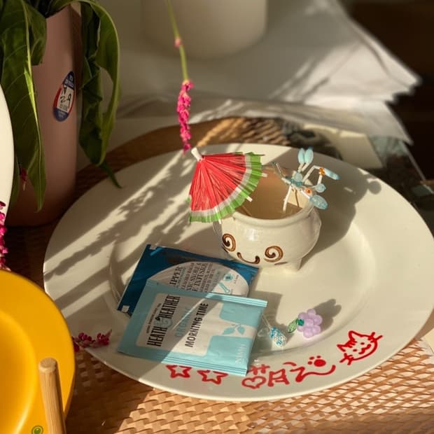 뉴던전 모에네코 오므라이스 접시