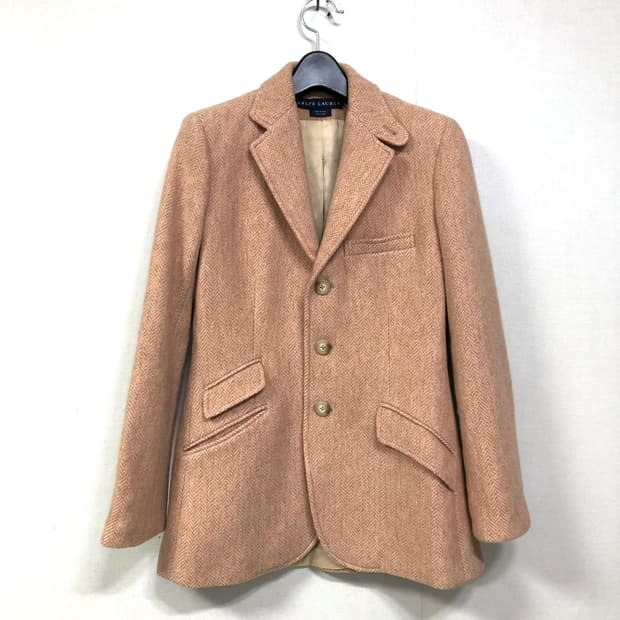 랄프로렌 폴로 이태리 울100% 헤링본 클래식 블레이저 자켓 _ 살몬