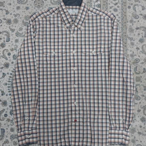 솔리드옴므 우영미 체크 긴팔 셔츠 100