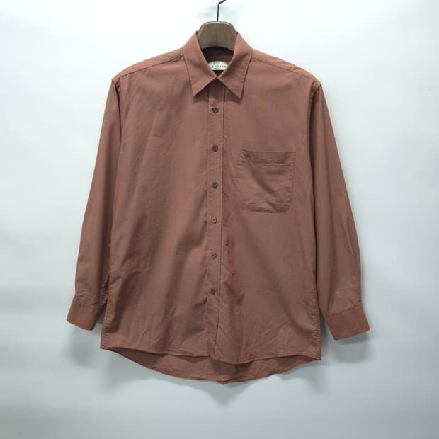 발렌시아가 90's 빈티지 브라운 긴팔 봄여름 셔츠 (95)