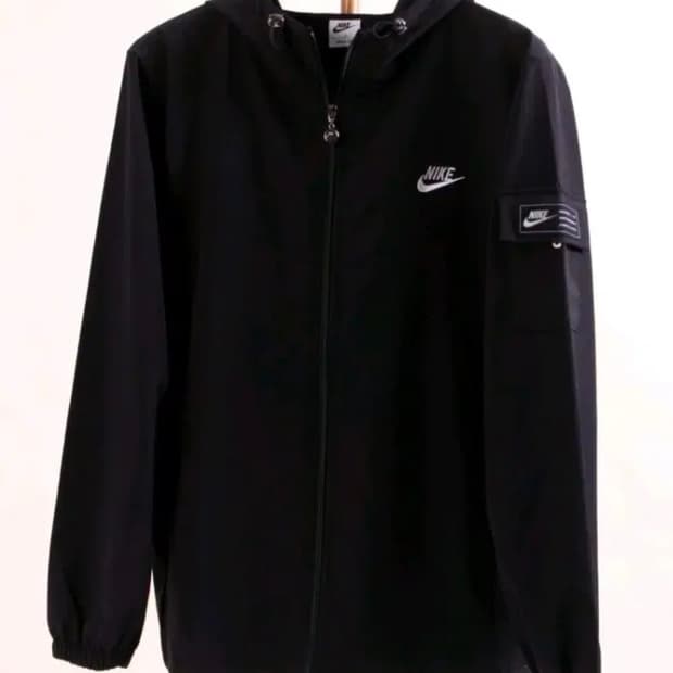  나이키 블랙 후드 바람막이 세트
