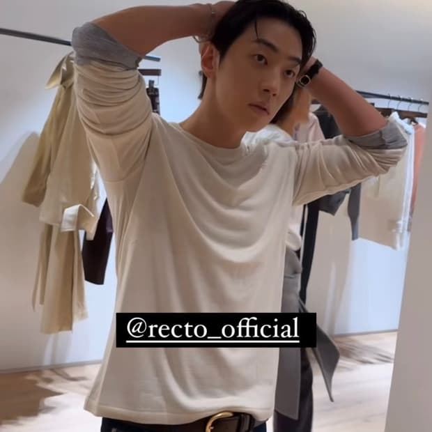 렉토(RECTO) Nova Layered T-shirts 아이보리 M