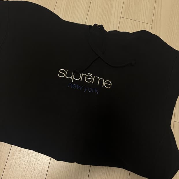 슈프림 크롬 클래식로고 후드(L)