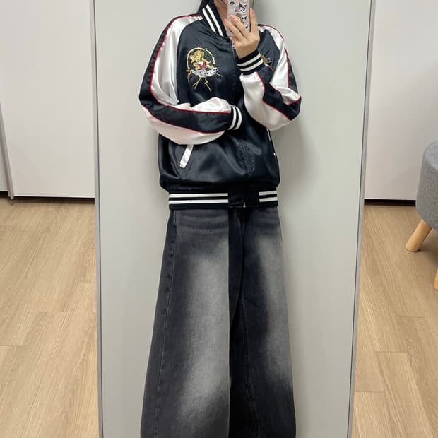 Japanese Vintage 자수 스카쟌 자켓