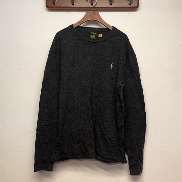 폴로 랄프로렌  블랙 롱 슬리브 티셔츠 (QR정품) 