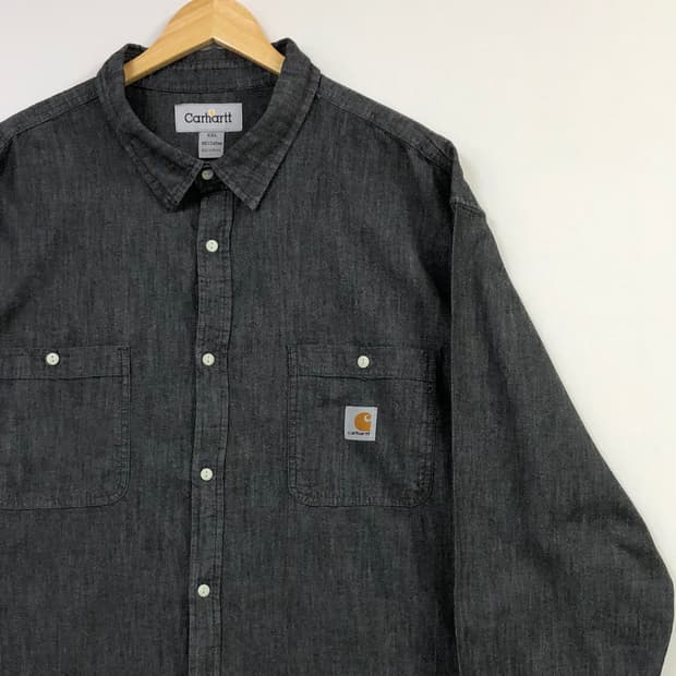 Xxl 칼하트 샴브레이 데님 빅셔츠 m