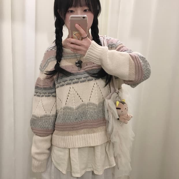 Dusty Rose Nordic Sweater