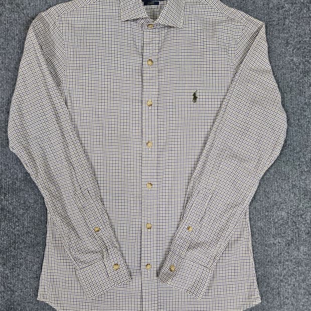 폴로 랄프로렌 슬림핏 체크 셔츠 S(급처)