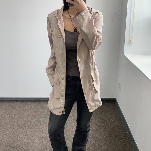 Barbour 바버 베이지 아노락 롱 자켓