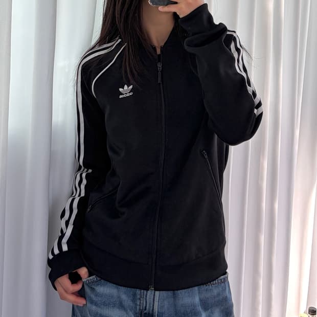 [XS]아디다스 트레포일 SST 블랙 트랙탑 져지